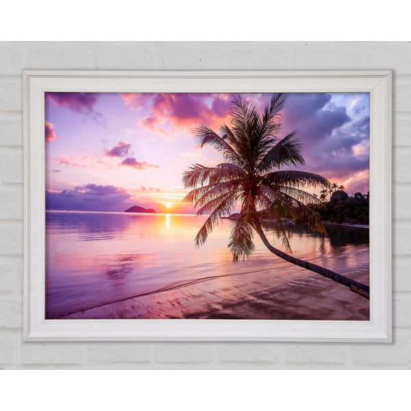 Haus Am Meer Gerahmtes Leinwandbild Purple Tranquil Ocean Wayfair De